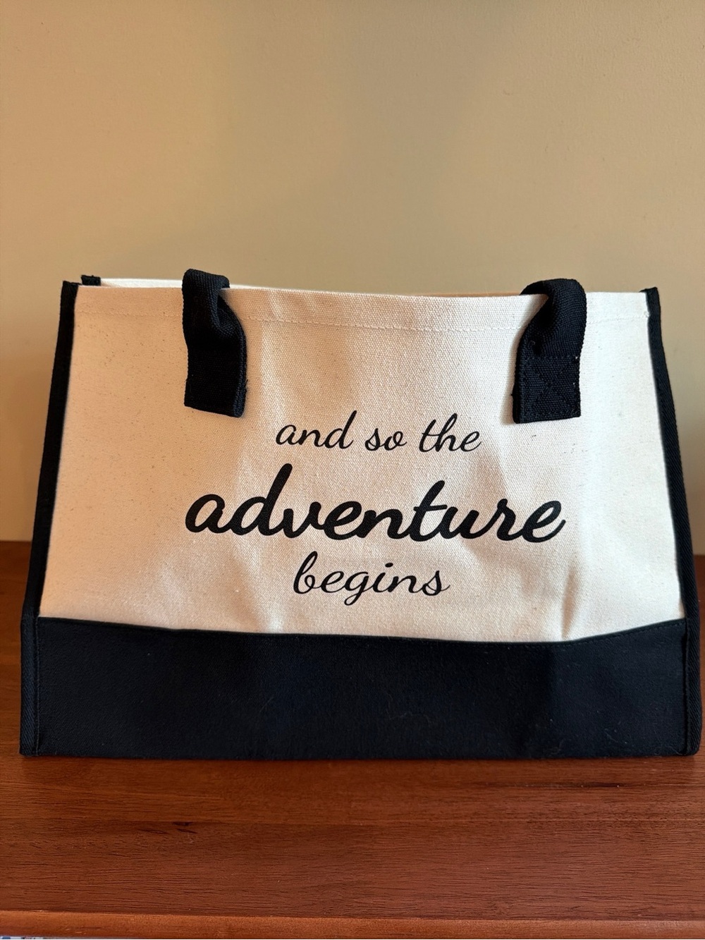Canvas Wedding Tote Bag "And So the Adventure Begins" Bridal Shower Gift New